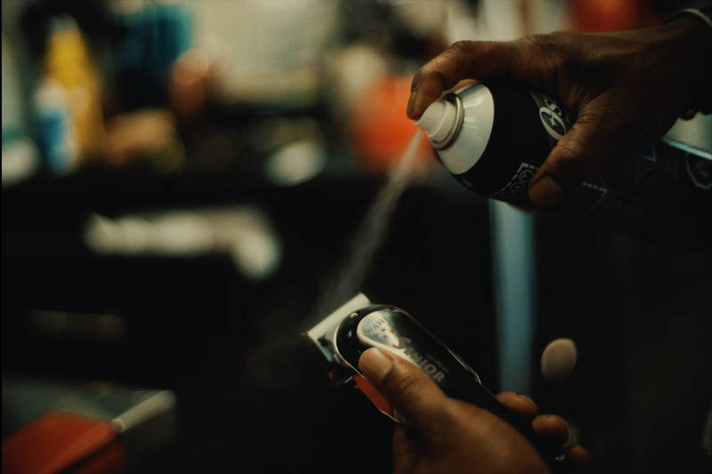Clippers being sanitised between clients at RDH Barbers Toronto